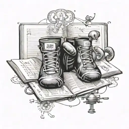 BLACK AND GREY pages all over a table with genetic symbols boxing gloves, medical notes and family all scattered around  tattoo design idea