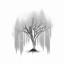 weeping willow tree  tattoo design idea