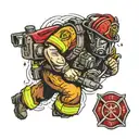 firefighter  tattoo design idea