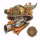 firefighter  tattoo design idea