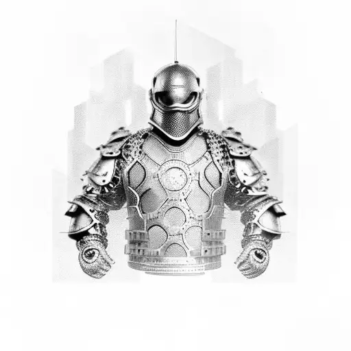 chain link armour  tattoo design idea