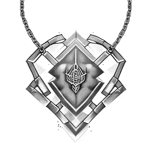 chain link shoulder armour  tattoo design idea