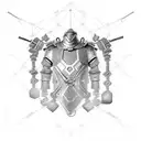 chain link armour  tattoo design idea