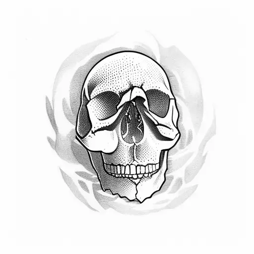 Skull tattoo design idea