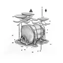 drum tattoo design idea