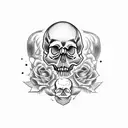 Skull tattoo design idea