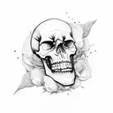 Skull tattoo design idea