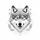 wolf one eye close tattoo design idea