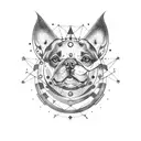 Cosmic canine constellation tattoo design idea
