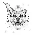 Cosmic canine constellation tattoo design idea