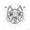 Cosmic canine constellation tattoo design idea