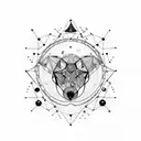 Cosmic canine constellation tattoo design idea