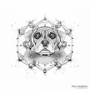Cosmic canine constellation tattoo design idea