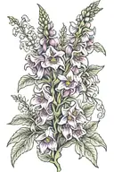 Foxglove flowers going tattoo design idea