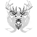 reindeer antler  tattoo design idea