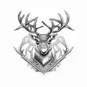 reindeer antler  tattoo design idea
