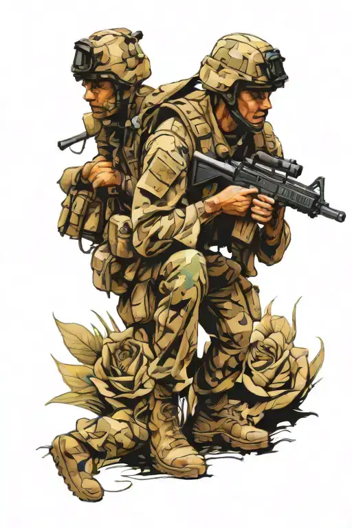 Australian solider serving in Afghanistan war memorials tattoo design idea