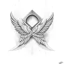 Bold cross with wings.  Add white cancer ribbon in the middle tattoo design idea