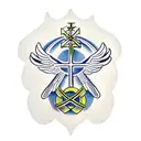 Bold christian cross with wings.  Add white cancer ribbon in the middle tattoo design idea