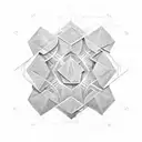 A black-grey tattoo of a geometric labyrinth inspired by the myth of Theseus and the Minotaur tattoo design idea