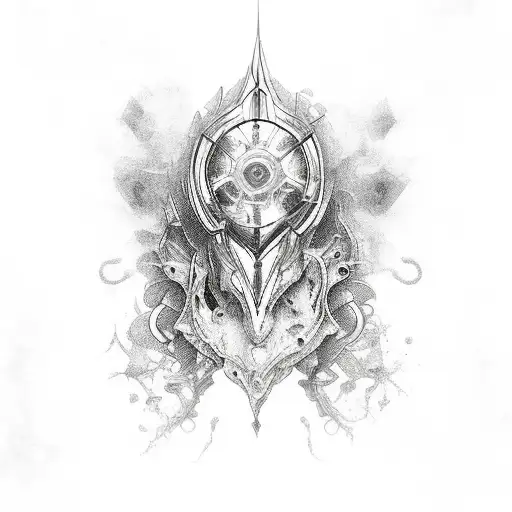 healer collage, health potions, magic, fantasy tattoo design idea