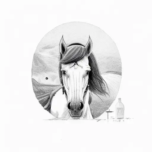 thomas shelby on horse at night tattoo design idea