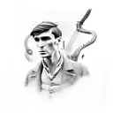 thomas shelby on horse at night  tattoo design idea