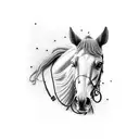 thomas shelby on horse at night  tattoo design idea