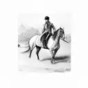thomas shelby on horse at night tattoo design idea