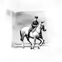 thomas shelby on horse at night tattoo design idea