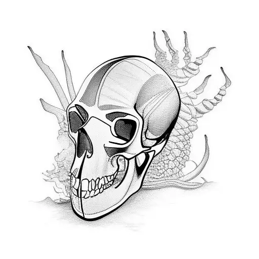 MOTORCYCLE, SCUBA, SKULL tattoo design idea