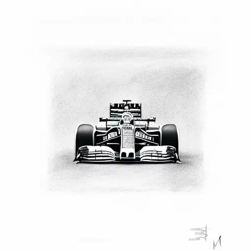 Formula 1 car tattoo design idea