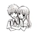 brother and sister tattoo design idea