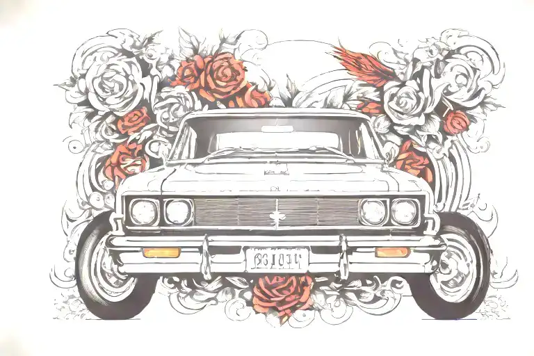 1964 Buick Rivera tattoo design idea