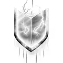 Thor's hammer with lightning, done in black and white, using a straight scar on my arm as the handle of the hammer tattoo design idea