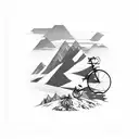 bike mountains Colombia  tattoo design idea