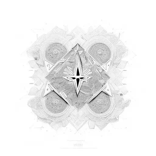 geometric seeds of life tattoo design idea