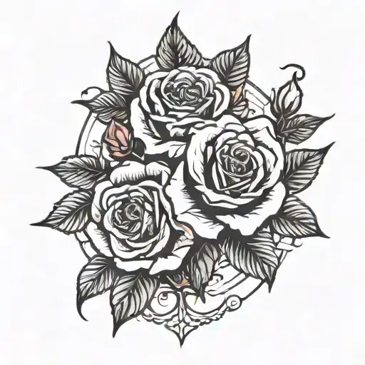roses and lilith sigil tattoo tattoo design idea