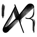 alphabet A, P & P merged tattoo design idea