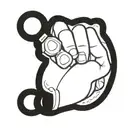 A simple Hand spinning a pen on its thumb tattoo design idea