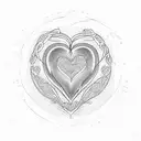 A stock market graph forming a heart shape with a music note at its center tattoo design idea