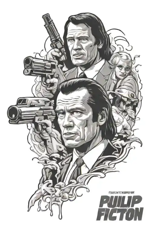 pulp fiction tattoo design idea