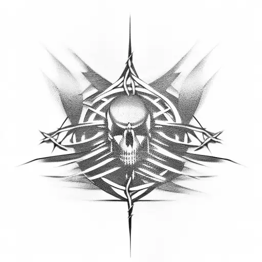 Barbed Wire, metal, music, dark, gothic tattoo design idea