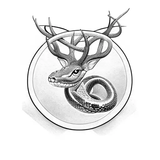 Deer horns vector on VectorStock | Antler tattoos, Antler tattoo, Deer  tattoo
