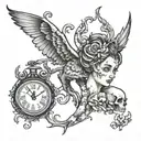 right person wrong time tattoo design idea