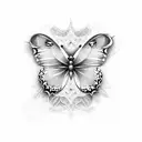 Butterfly ice tattoo design idea