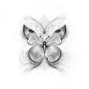Butterfly ice tattoo design idea