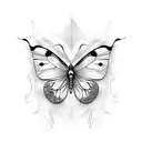 Butterfly ice tattoo design idea