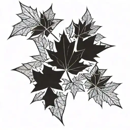 maple leaf tattoo design idea
