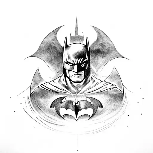 Batman dark knight tattoo design idea